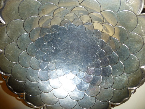 Vintage Mappin & Webb Sterling Silver Bowl, Fish Scale Mum Dish