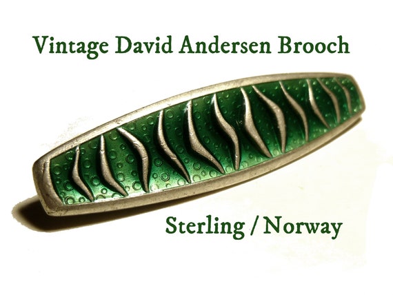 【ヴィンテージ】David Andersen ブローノルウェー　エナメル Vintage David Andersen Norway Modernist Pin. Sterling Silver
