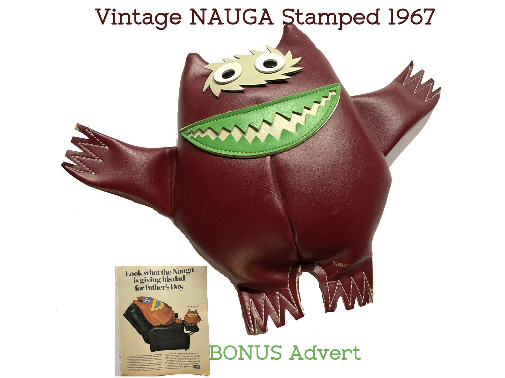 NAUGAHYDE 〜nauga monster〜　sizeＳ Original Vintage Naugahyde Nauga Monster (1967) Blue Good