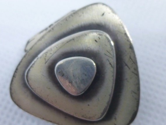 Modernist Sterling Cuff Links and Tie Tack. Vinta… - image 7