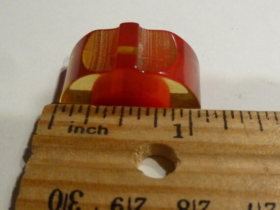 Unusual Applejuice & Red Bakelite Clip and Matchi… - image 8