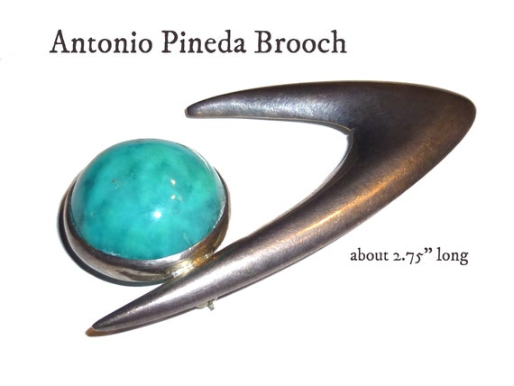 Antonio Pineda Brooch. Atomic Age Boomerang Desig… - image 1