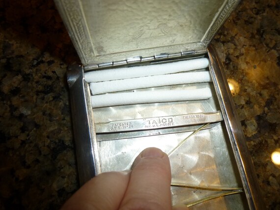公式通販サイトセール Antique Sterling Silver Cigarette Case. TALCO Spring Loaded アンティーク雑貨