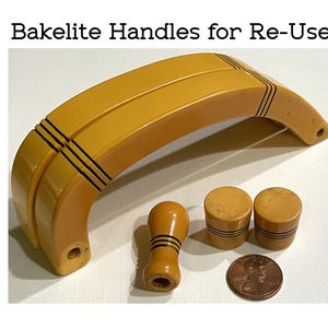 Five Vintage Bakelite Pieces for Re-Use or Crafting (removed from 1930s Coffee Maker). Tested, Guaranteed. 98 g