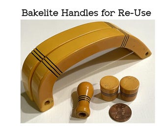 Five Vintage Bakelite Pieces for Re-Use or Crafting (removed from 1930s Coffee Maker). Tested, Guaranteed. 98 g