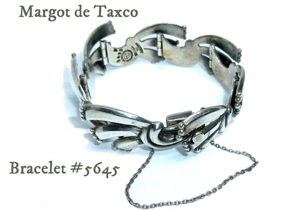 Margot de Taxco Sterling Silver Bracelet. Signed.… - image 1