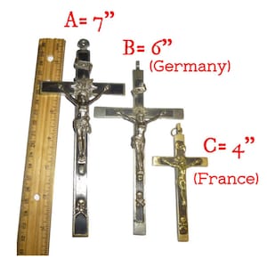 Priced Individually. Victory Over Death. Metal & Wood Crucifixes. Skull and Crossbones. Vintage. 7&quot;, 6&quot; and 4&quot;. Memento Mori.YOU PICK.