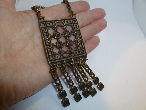 Unn Tangerud Vintage Bronze Necklace. 1960s. Work… - image 4