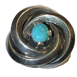 Vintage Antonio Pineda Brooch. Modernist Swirl Nest Design. 970 Silver / Fully Marked Pin / Vintage Taxco Silver Circa 1950s. Hefty 38 Grams