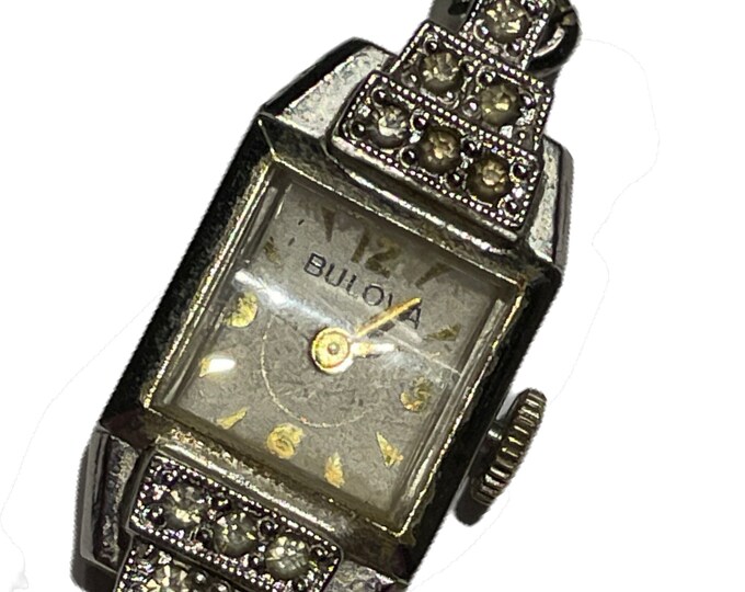 1928 Bulova Lady's Watch. Art Deco. 15 Jewel Movement. Needs Work Runs
