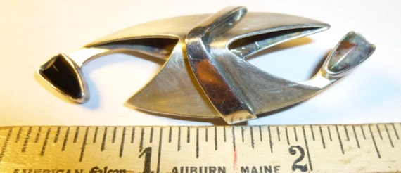 Post Modern Sterling Silver Artist Signed Brooch.… - image 3