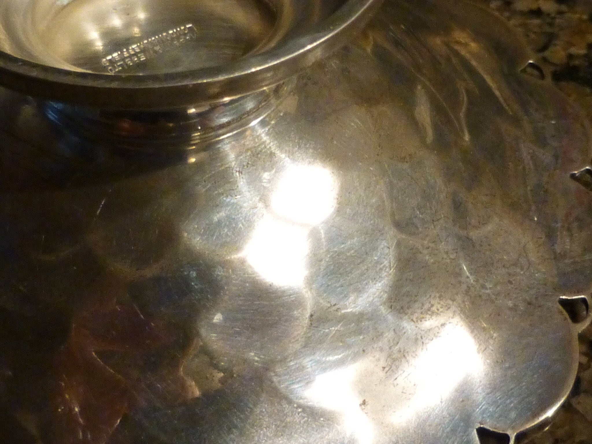 Vintage Mappin & Webb Sterling Silver Bowl, Fish Scale Mum Dish