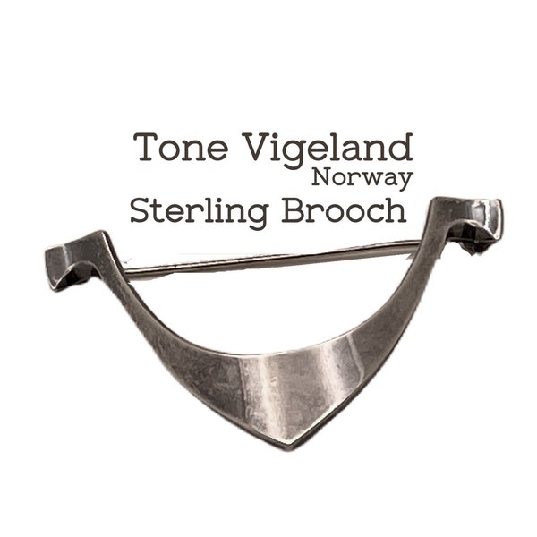 Norway Modernist Sterling Silver Brooch by Tone Vigeland 1960s. Plus Studios. 7 grams