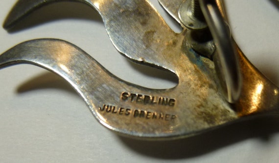Jules Brenner Modernist Sterling Earrings.  Vinta… - image 4