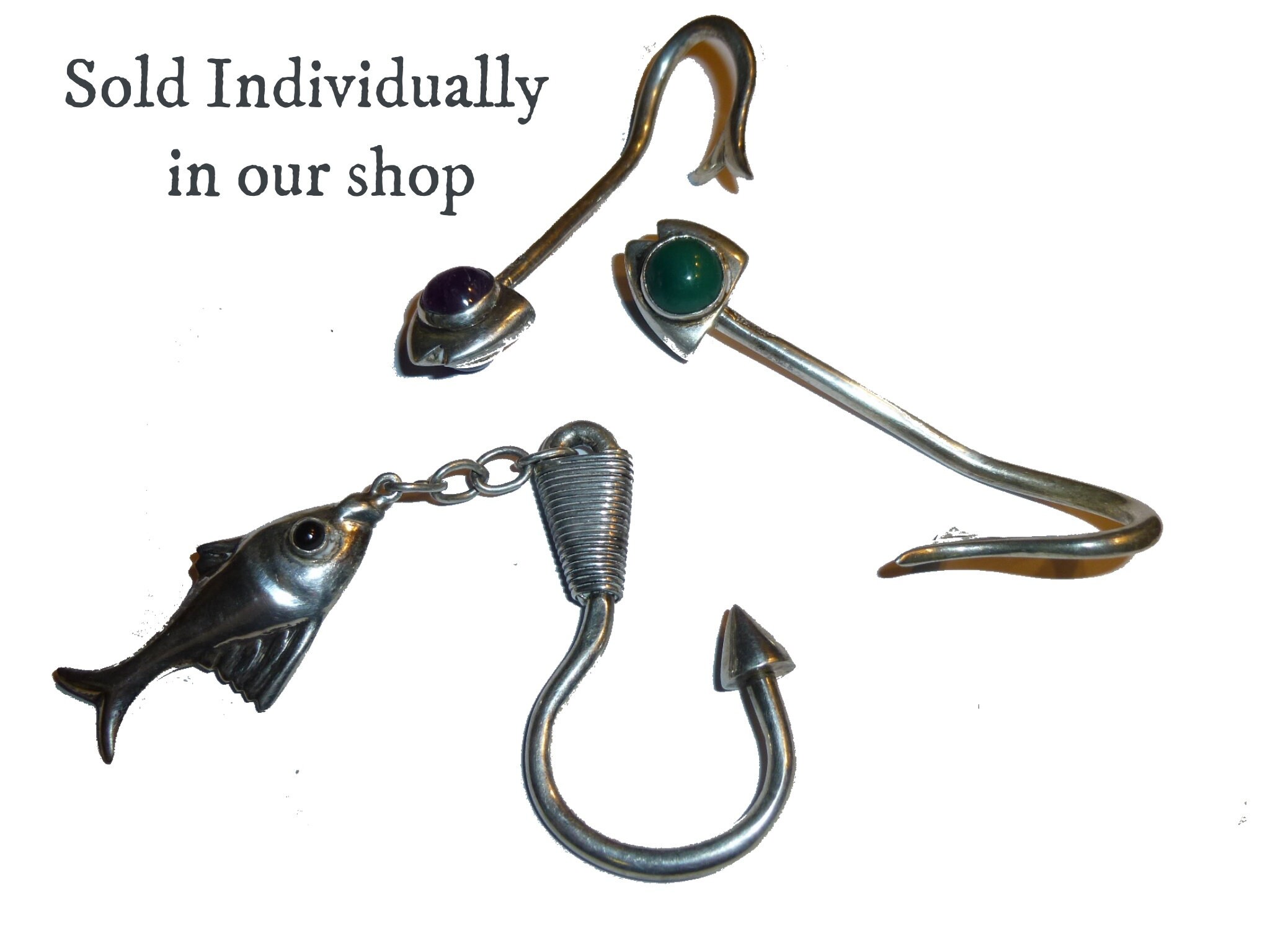 YOU CHOOSE Sterling Mexico 1950s Sterling Silver Unusual Fish Key Chain Accessoires Sleutelhangers & Keycords Sleutelhangers Use as a Pendant Taxco Attributed to Hubert Harmon Design 