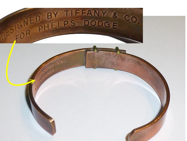 Vintage Copper Cuff Bracelet with Brass Accents. Designed by Etsy