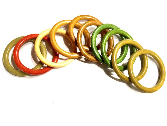 YOU CHOOSE. Super Rounded Bakelite Bangles. Vario… - image 3