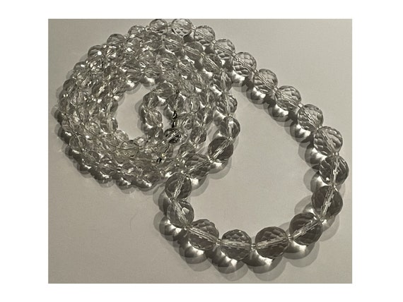 Vintage Clear Opera Length Crystal 36" Necklace. … - image 2