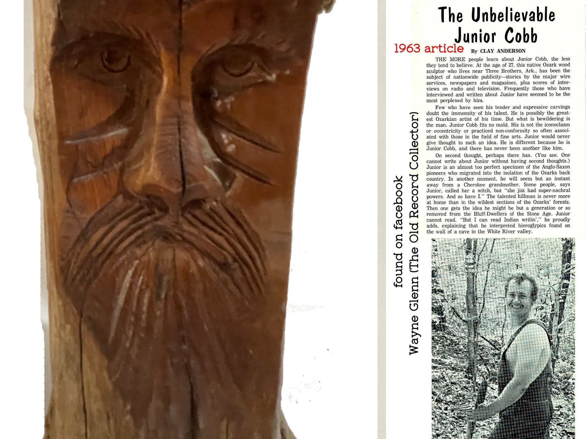 1960s Folk Art Carved Tree Spirit, Wizard, Junior Cobb Signed - Etsy