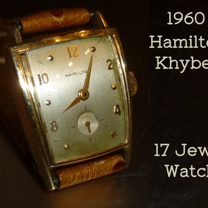 1960s Hamilton Asymmetrical Khyber Wrist Watch.  Manual Wind 17 jewel movement. Keeps Time. Rare Model, Inset Second Hand