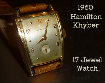 1960s Hamilton Khyber Asymmetrical Watch, 17 Jewel Movement