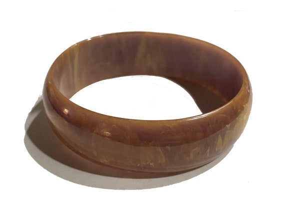 Bakelite Bangle in an Unusual Color. Dusty Grayis… - image 1