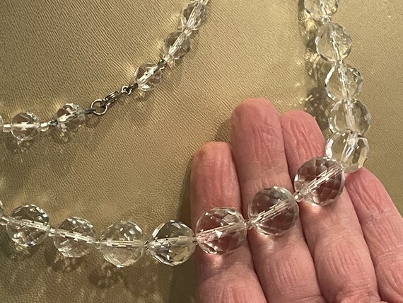 Vintage Clear Opera Length Crystal 36" Necklace. … - image 9