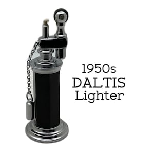 Vintage DALTIS Petrol Table Lighter NOT WORKING /Not Tested. Circa 1950s New York. Clean. Flint Wheel Not Working
