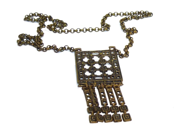 Unn Tangerud Vintage Bronze Necklace. 1960s. Work… - image 8