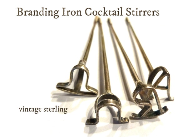 Art Deco Style Sterling Silver Cocktail Stirrer// Swizzel Stick