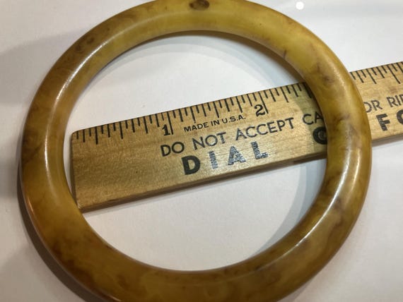 A Stack of FIVE Rounded Bakelite Bangles.  Pretty… - image 9