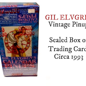 Gil Elvgren SEALED Box of Pin-Up Trading Cards. Printed by &quot;Comic Images&quot; Circa 1993. Retail Counter Box. 1940s/50s Cheesecake PinUp Girls.