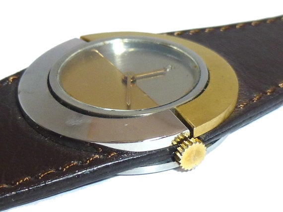 1960s Ladies Concord Watch. Super Mod Two -Tone U… - image 4