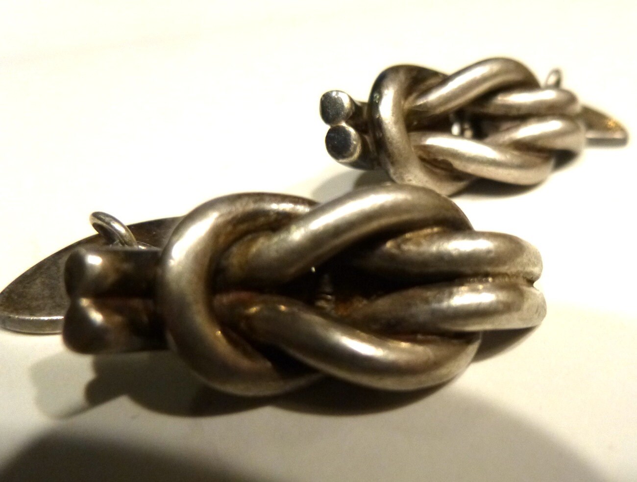 Boutons De Manchette Vintage En Argent Sterling Taxco Signés RBR - Modèle Demi-cercle