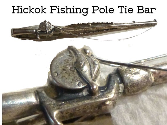 Vintage HICKOK USA Fishing Rod and Reel Tie Bar. Vintage Circa