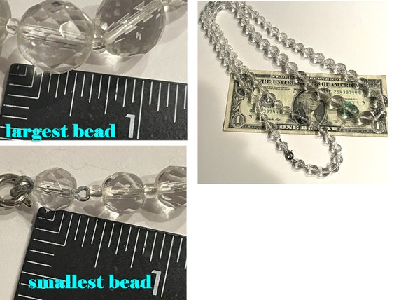 Vintage Clear Opera Length Crystal 36" Necklace. … - image 5