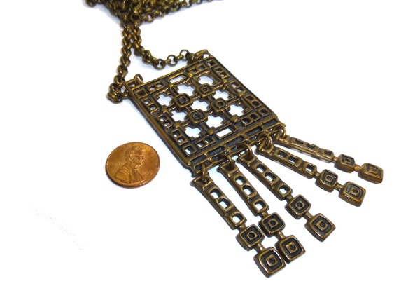 Unn Tangerud Vintage Bronze Necklace. 1960s. Work… - image 2