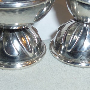 Victoria Taxco Vintage Sterling Salt Dish & Pepper Shaker. TWO SETS. All Marked. Vintage 1940s. Ana Brilianti Mexico. Circa 1950s. 118grams image 10