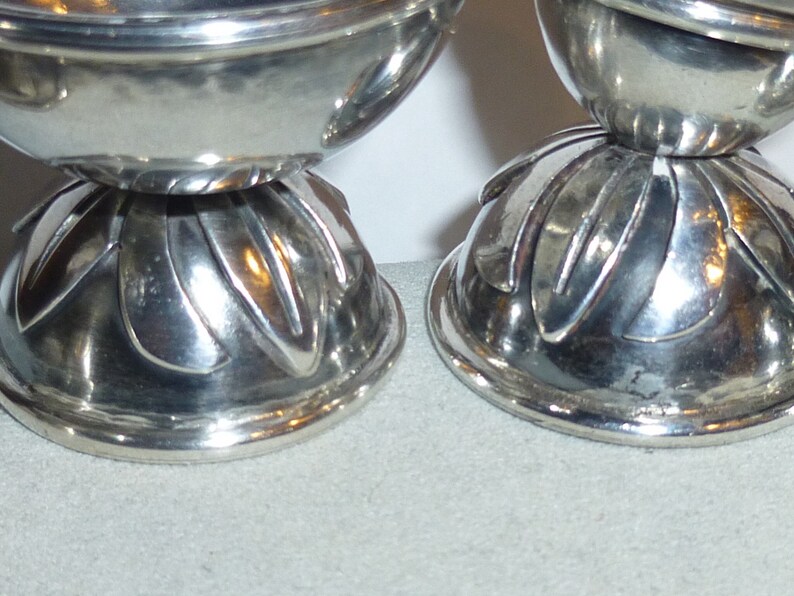 Victoria Taxco Vintage Sterling Salt Dish & Pepper Shaker. TWO SETS. All Marked. Vintage 1940s. Ana Brilianti Mexico. Circa 1950s. 118grams image 10