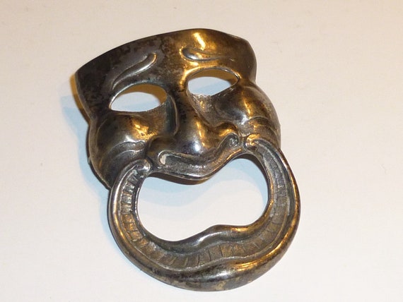 Vintage CINI. Amazingly detailed "Theater Mask" S… - image 8