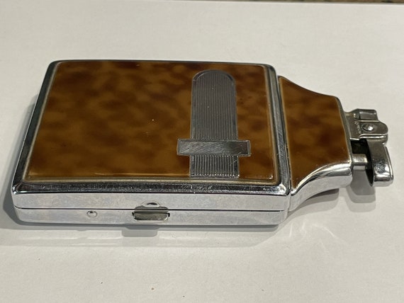 ronson cigarette holder and lighter Vintage RONSON Mastercase Lighter & Cigarette Case, 1940s (not Working)