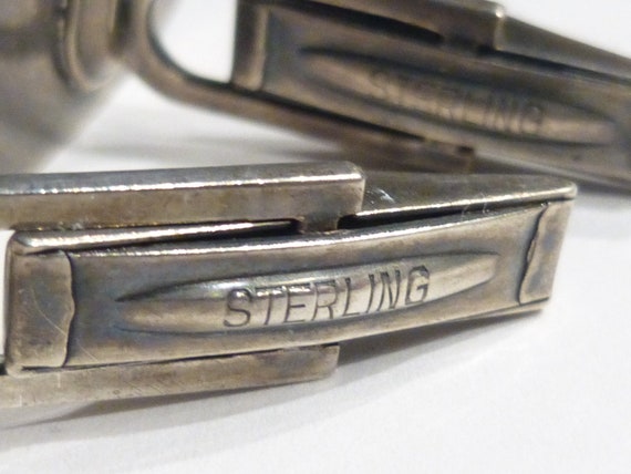 Ed Wiener Modernist Sterling Cuff Links. Vintage … - image 4