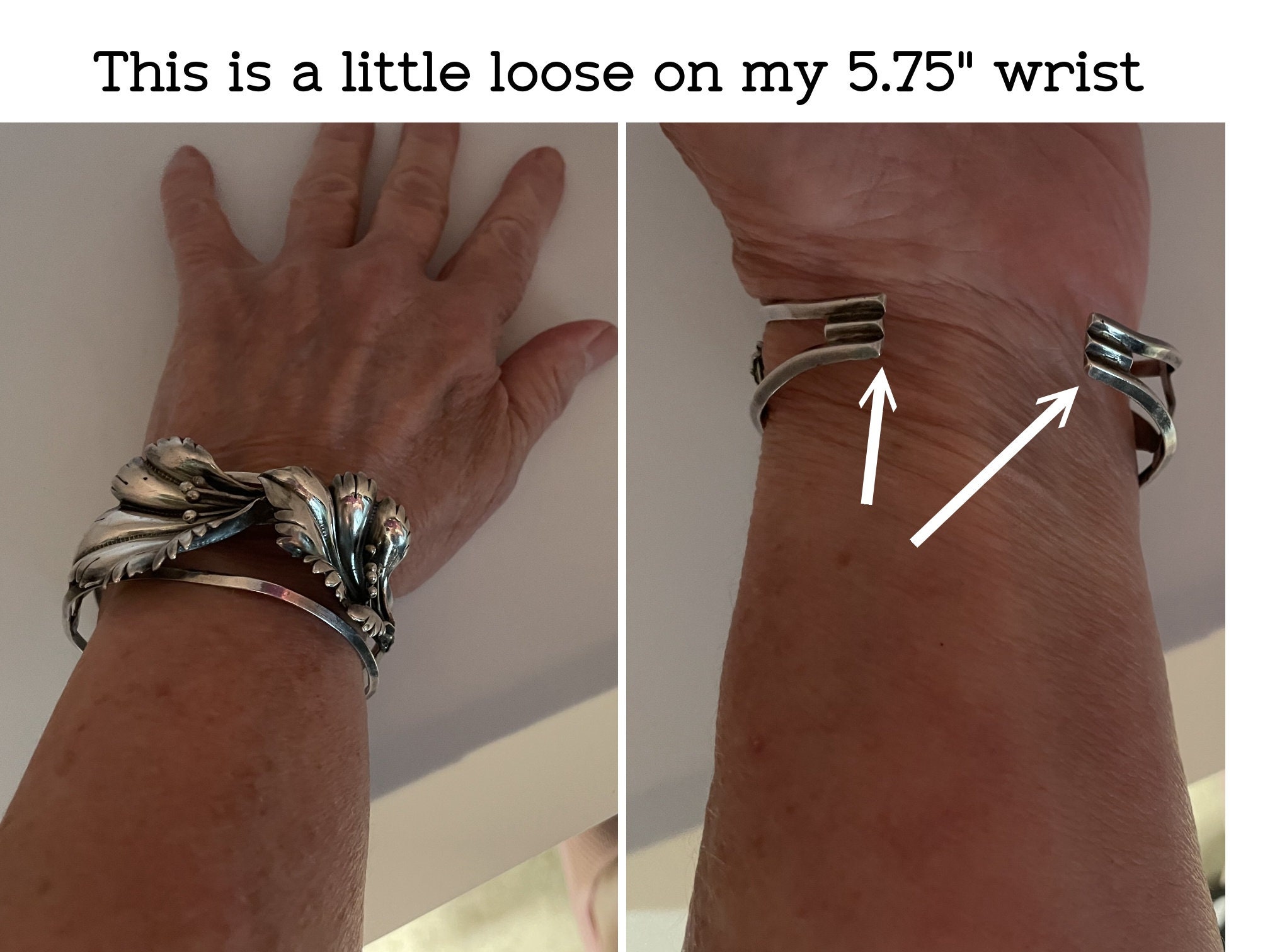 Silver cuff bracelet has braided style - One size - VY Jewelry
