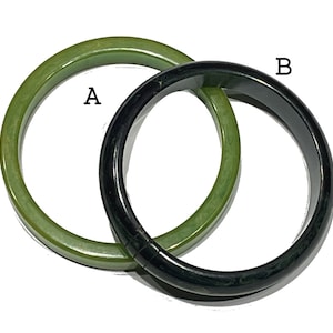 YOU CHOOSE Shades of Green Bakelite Bangles.  Fabulous Vintage Bracelets. 1940s. USA