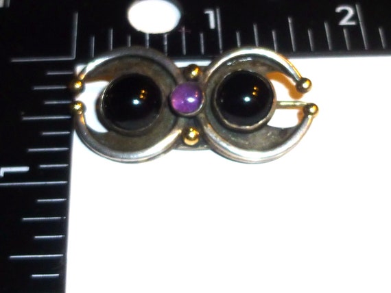 Artist Made Vintage Silver and Amethyst Modernist… - image 3