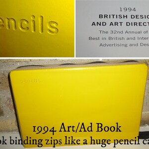The 1994 Annual of the Best in British and International Advertising and Design. Op-Art Zipper Cover Looks Like Huge Pencil Case.