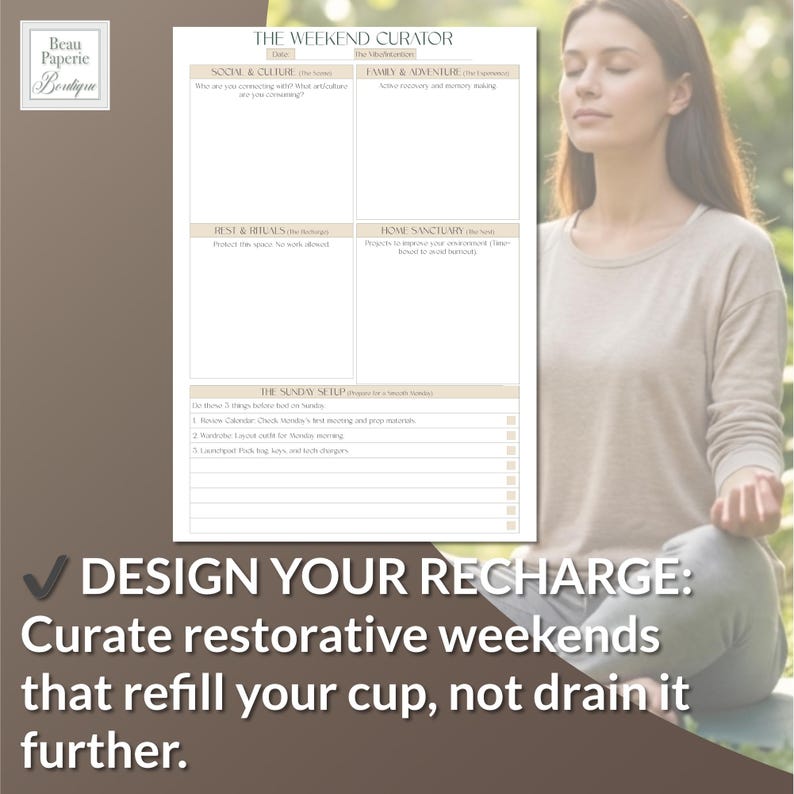 Full Focus Planner Printable PDF Productivity Template Suite for Business Owner GoodNotes iPad Hyperlinked Undated Weekly Organiser Pomodoro image 12