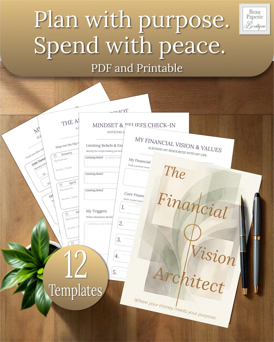 Financial Printable Guide.pdf Finance Tracker Printable Financial Wellness Journal Budget Tracking ...