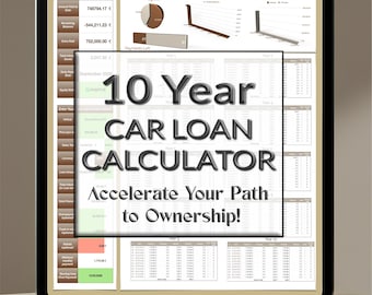 Car Finance Calculator Numbers Spreadsheet Auto Loan Management System Extra Car Payments Tracker Instant Download