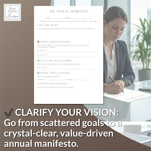 Full Focus Planner Printable PDF Productivity Template Suite for Business Owner GoodNotes iPad Hyperlinked Undated Weekly Organiser Pomodoro image 10
